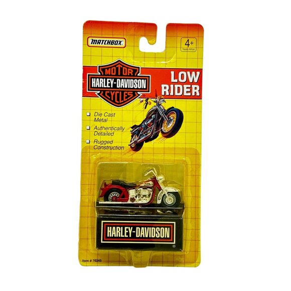 NWB 1992 Matchbox Harley Davidson Low Rider Motorcycle Die Cast Metal #76245 - Picture 1 of 10